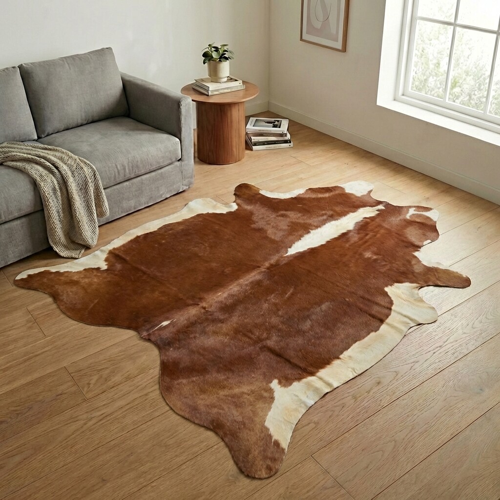 Tapis en peau de vache 246x214 cm - image 1