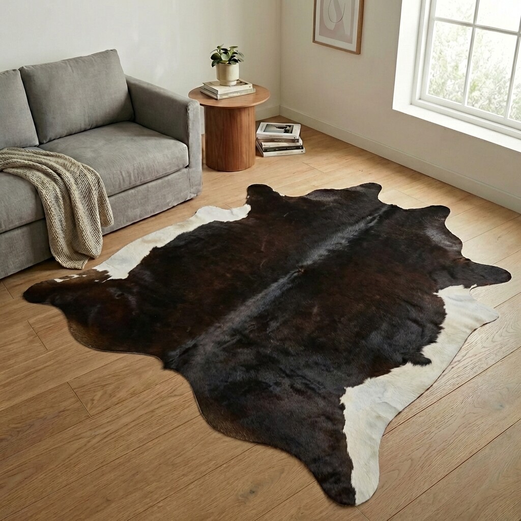 Tapis en peau de vache 227x222 cm - image 1