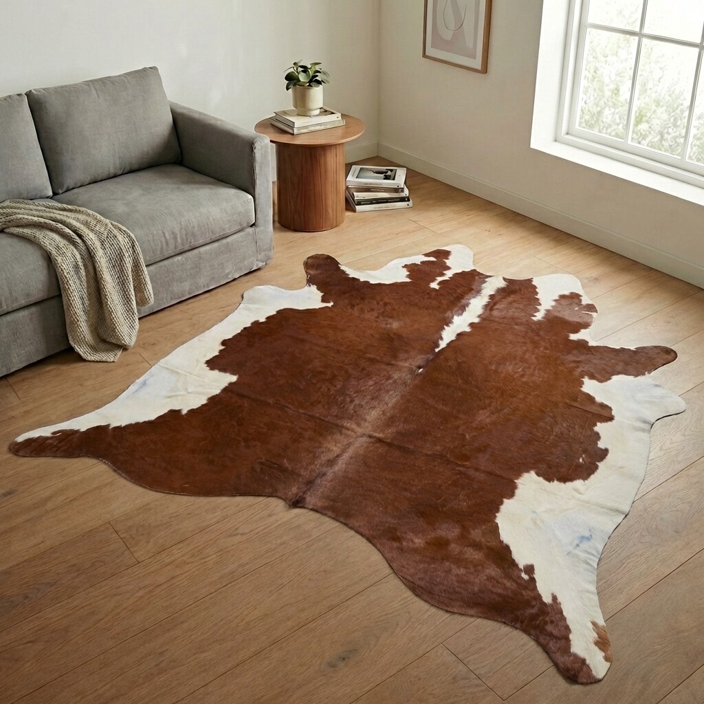 Tapis en peau de vache 238x232 cm - image 1