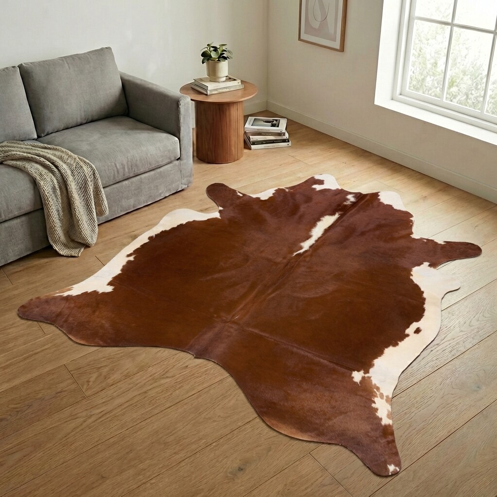 Tapis en peau de vache 229x227 cm - image 1