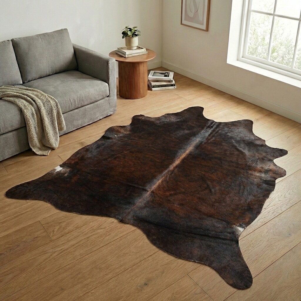 Tapis en peau de vache 243x212 cm - image 1