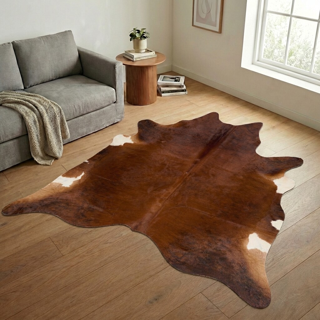 Tapis en peau de vache 245x218 cm - image 1