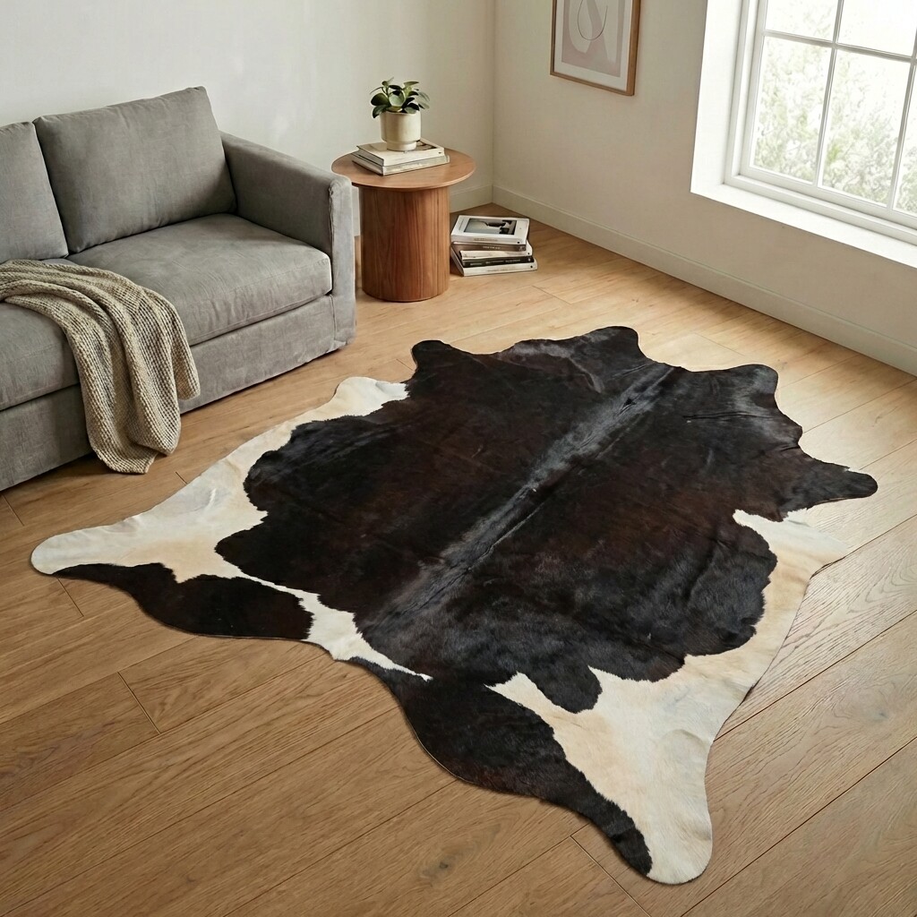 Tapis en peau de vache 247x224 cm - image 1