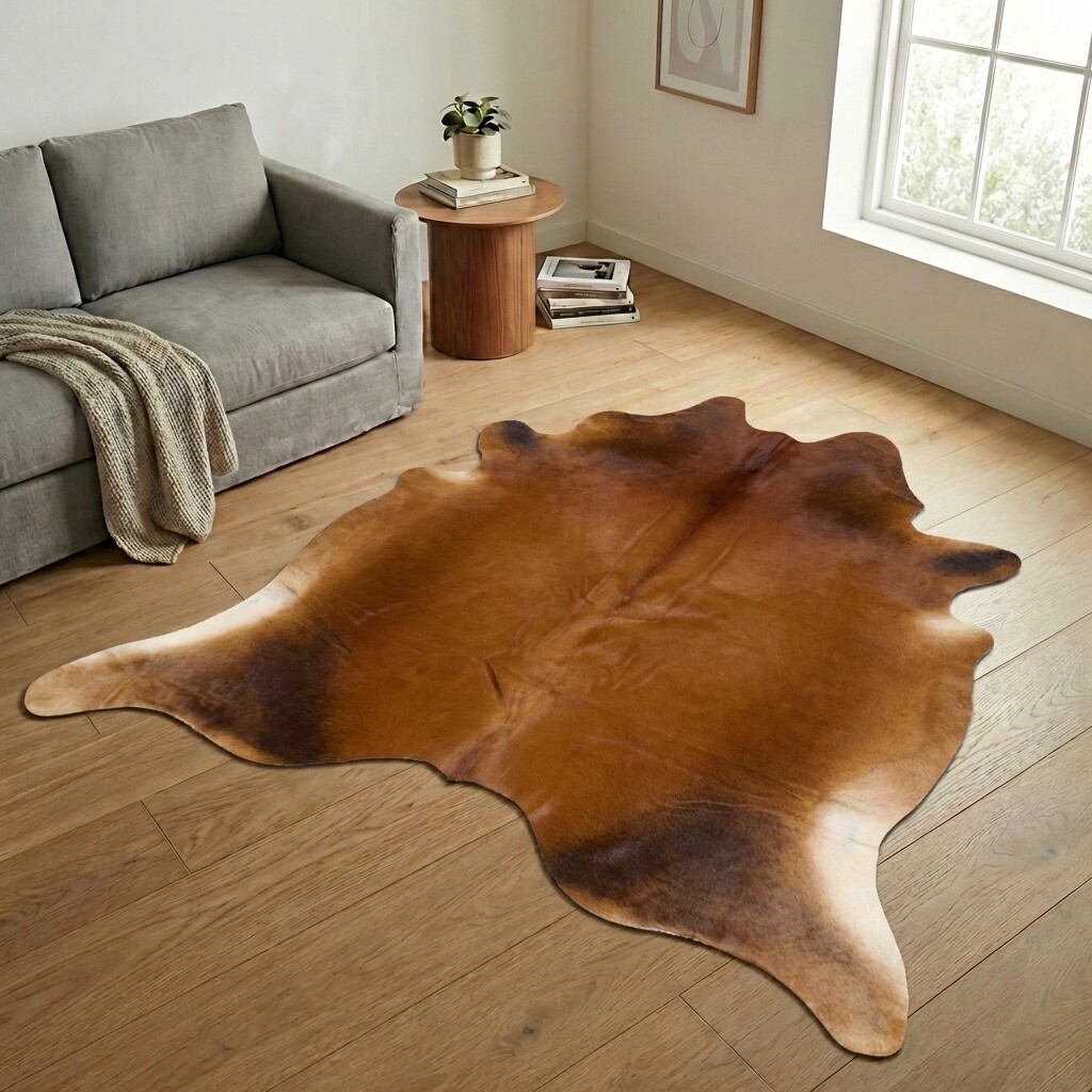 Tapis en peau de vache 259x228 cm - image 1