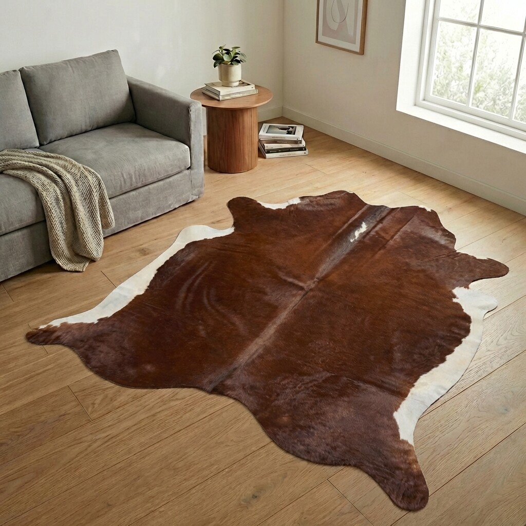 Tapis en peau de vache 229x220 cm - image 1