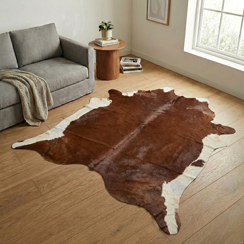 Tapis en peau de vache 244x228 cm - image 1
