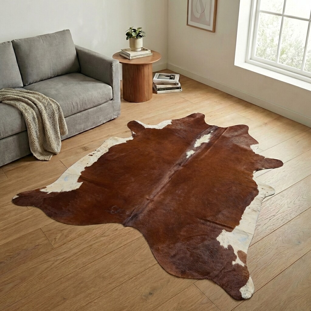 Tapis en peau de vache 244x229 cm - image 1
