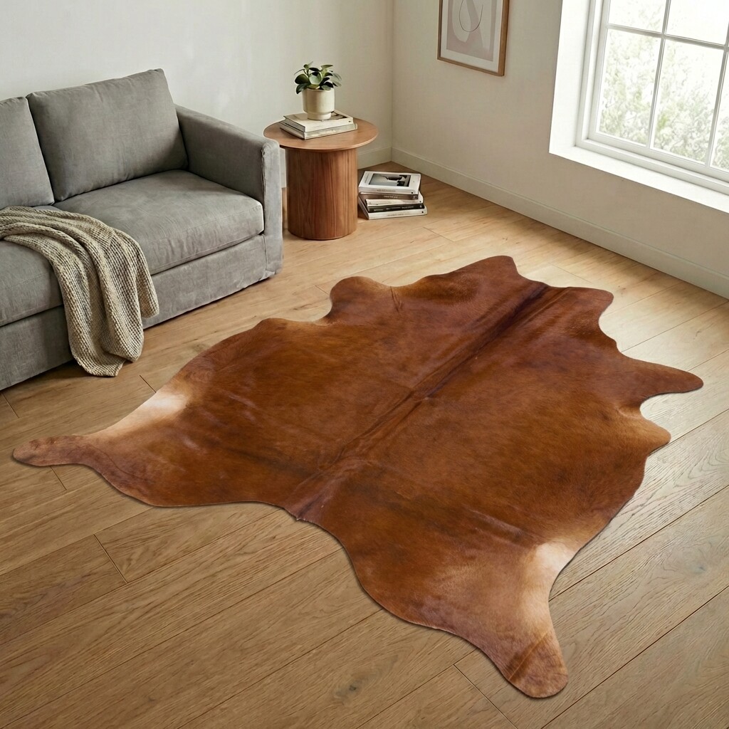 Tapis en peau de vache 241x239 cm - image 1