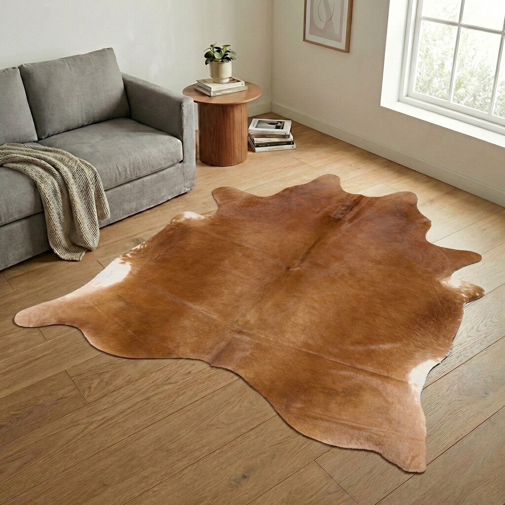 Tapis en peau de vache 247x213 cm - image 1
