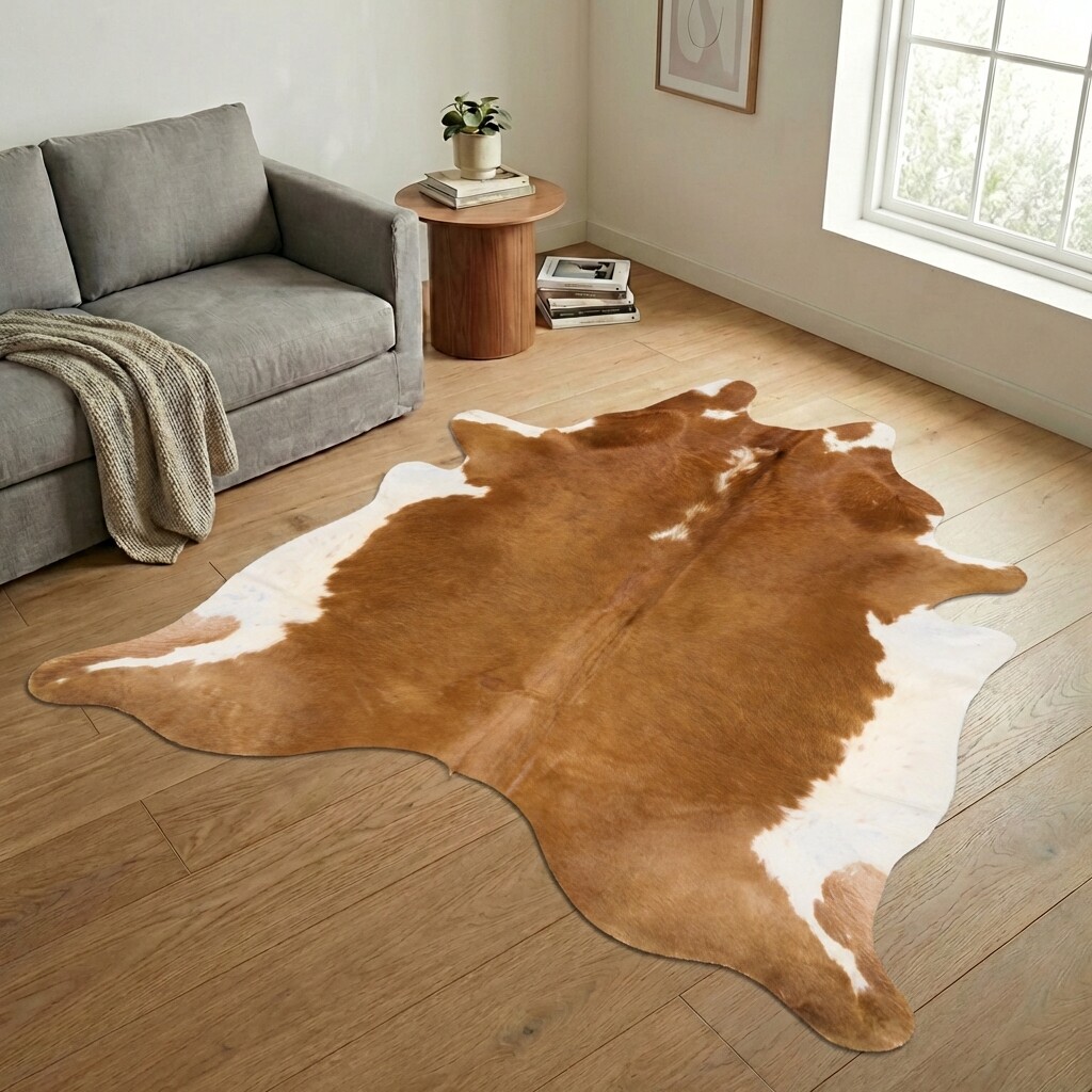 Tapis en peau de vache 257x224 cm - image 1
