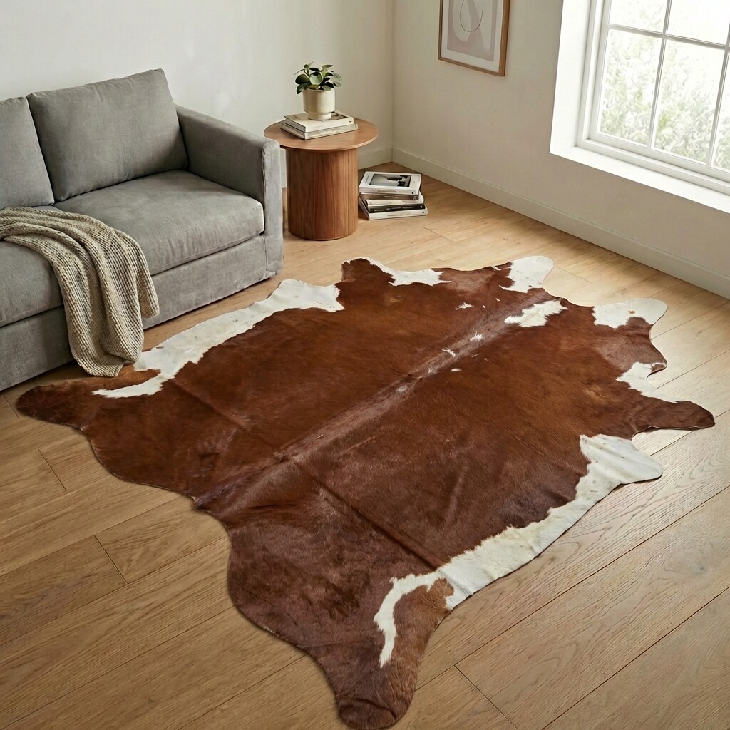 Tapis en peau de vache 237x220 cm - image 1