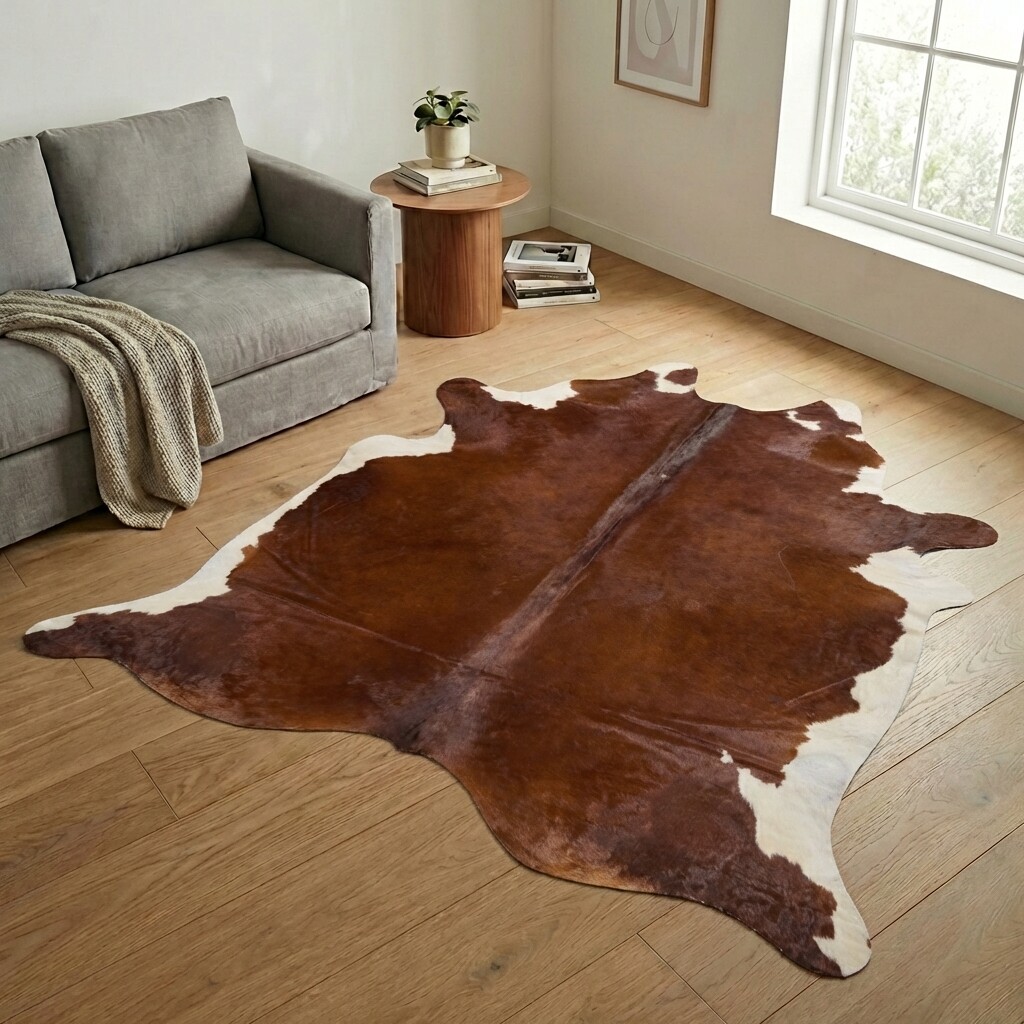 Tapis en peau de vache 242x213 cm - image 1