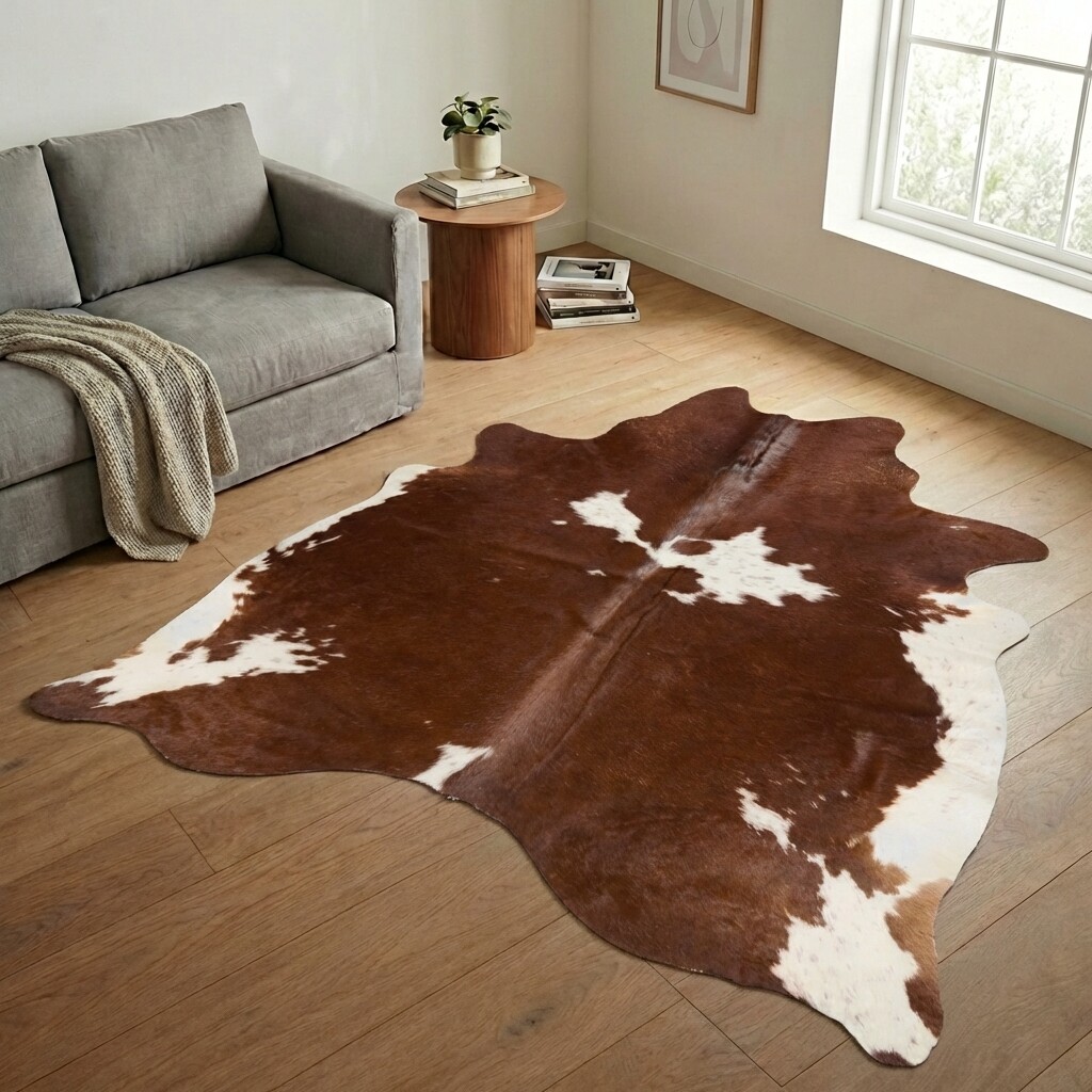 Tapis en peau de vache 243x207 cm - image 1
