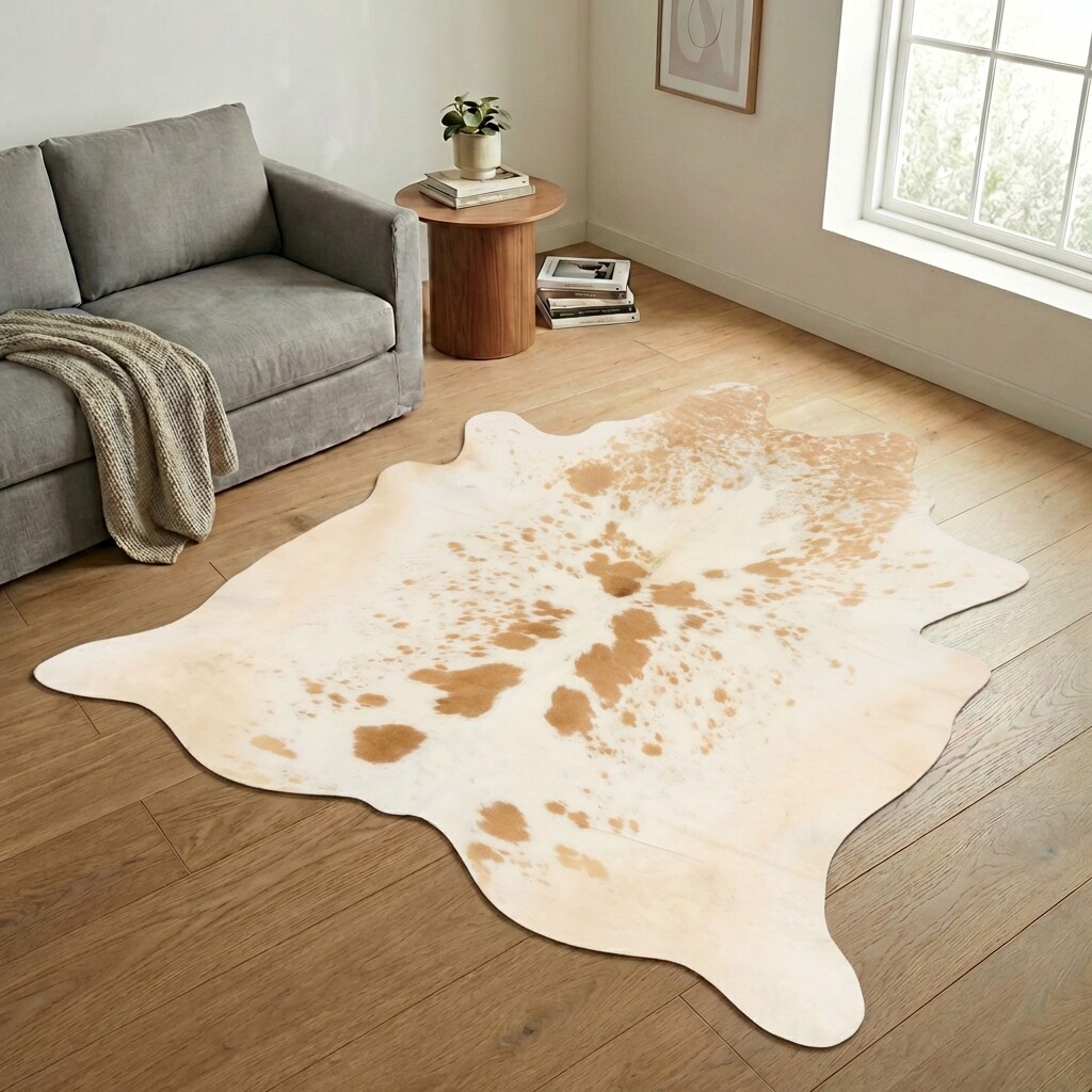 Tapis en peau de vache 236x225 cm - image 1