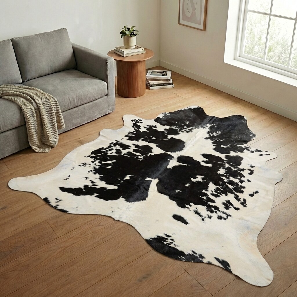 Tapis en peau de vache 235x219 cm - image 1