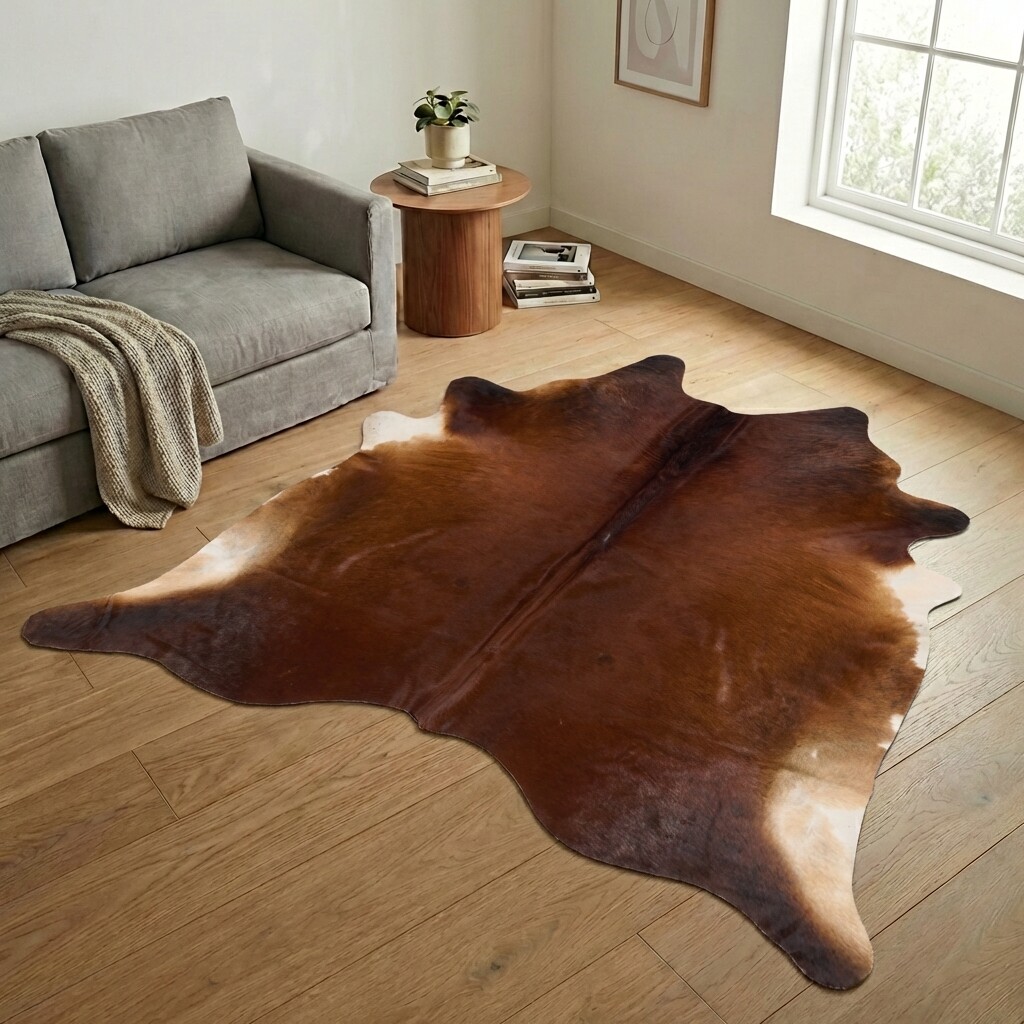 Tapis en peau de vache 232x231 cm - image 1