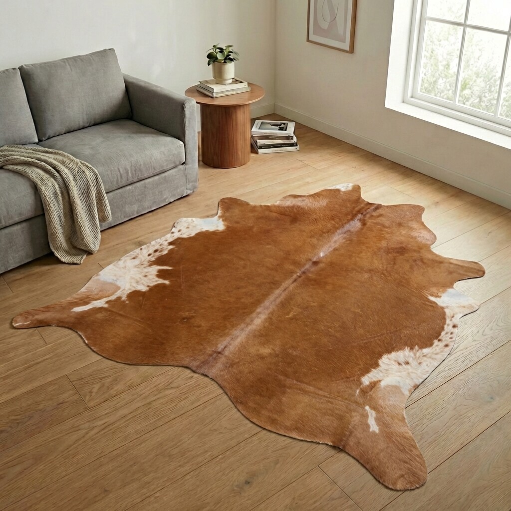 Tapis en peau de vache 236x230 cm - image 1