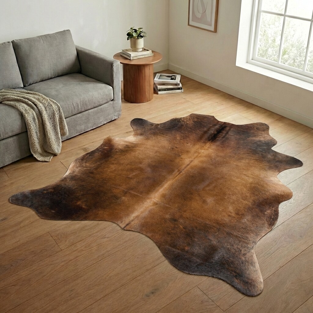 Tapis en peau de vache 242x199 cm - image 1