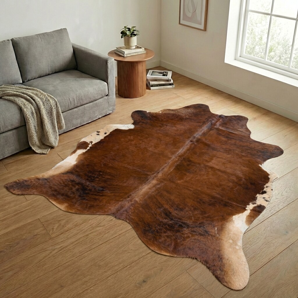 Tapis en peau de vache 233x222 cm - image 1