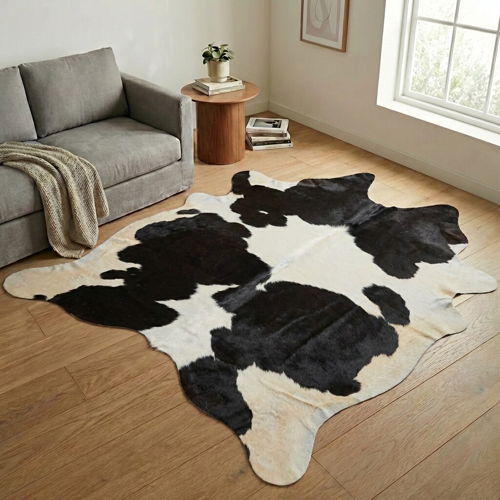 Tapis en peau de vache 238x204 cm - image 1