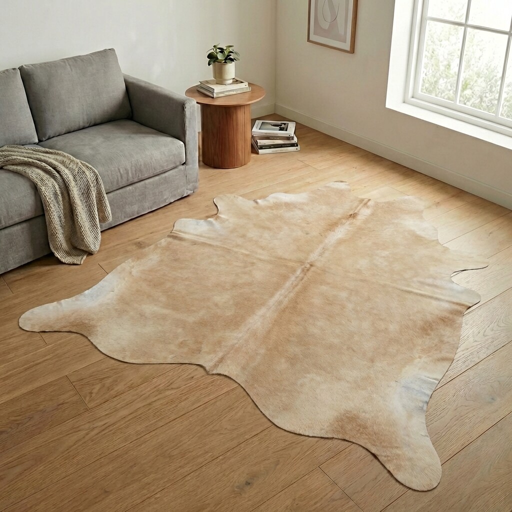 Tapis en peau de vache 247x225 cm - image 1