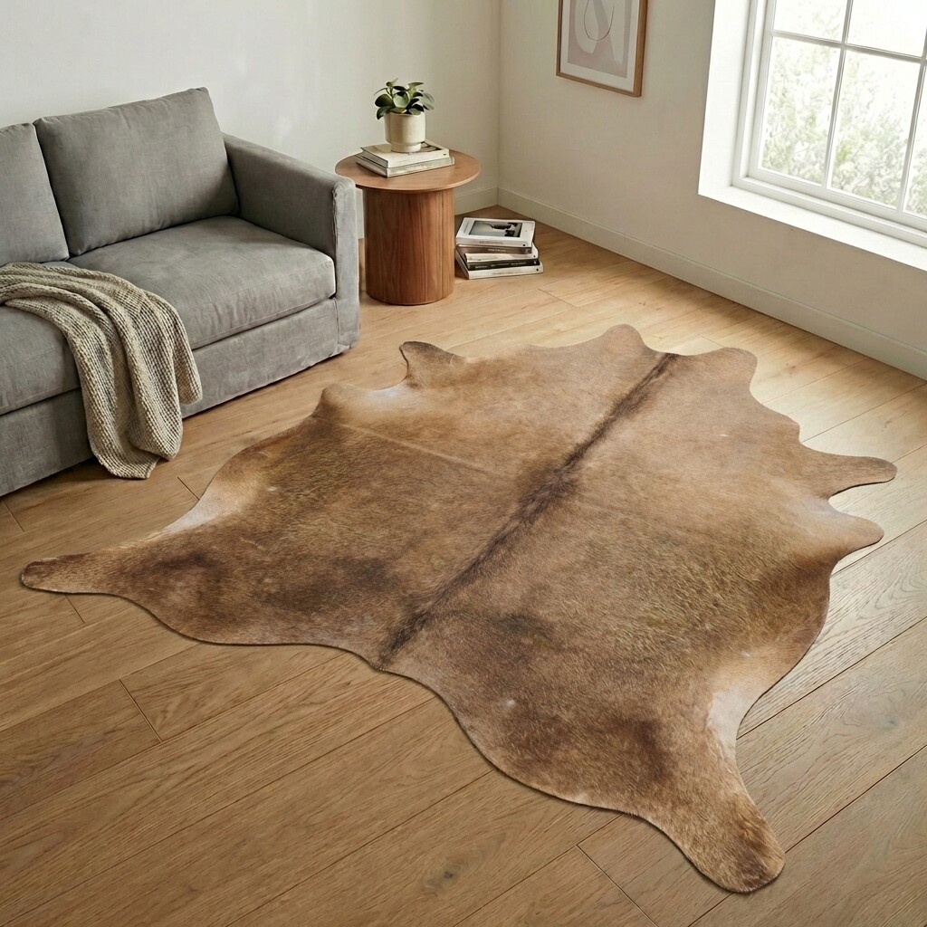 Tapis en peau de vache 248x226 cm - image 1