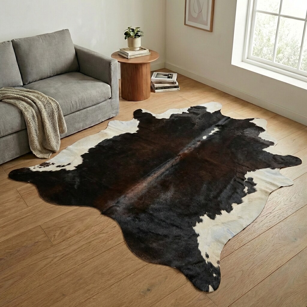 Tapis en peau de vache 241x207 cm - image 1