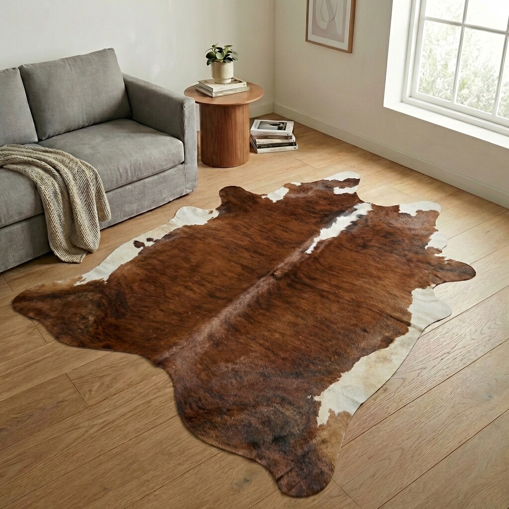 Tapis en peau de vache 243x222 cm - image 1