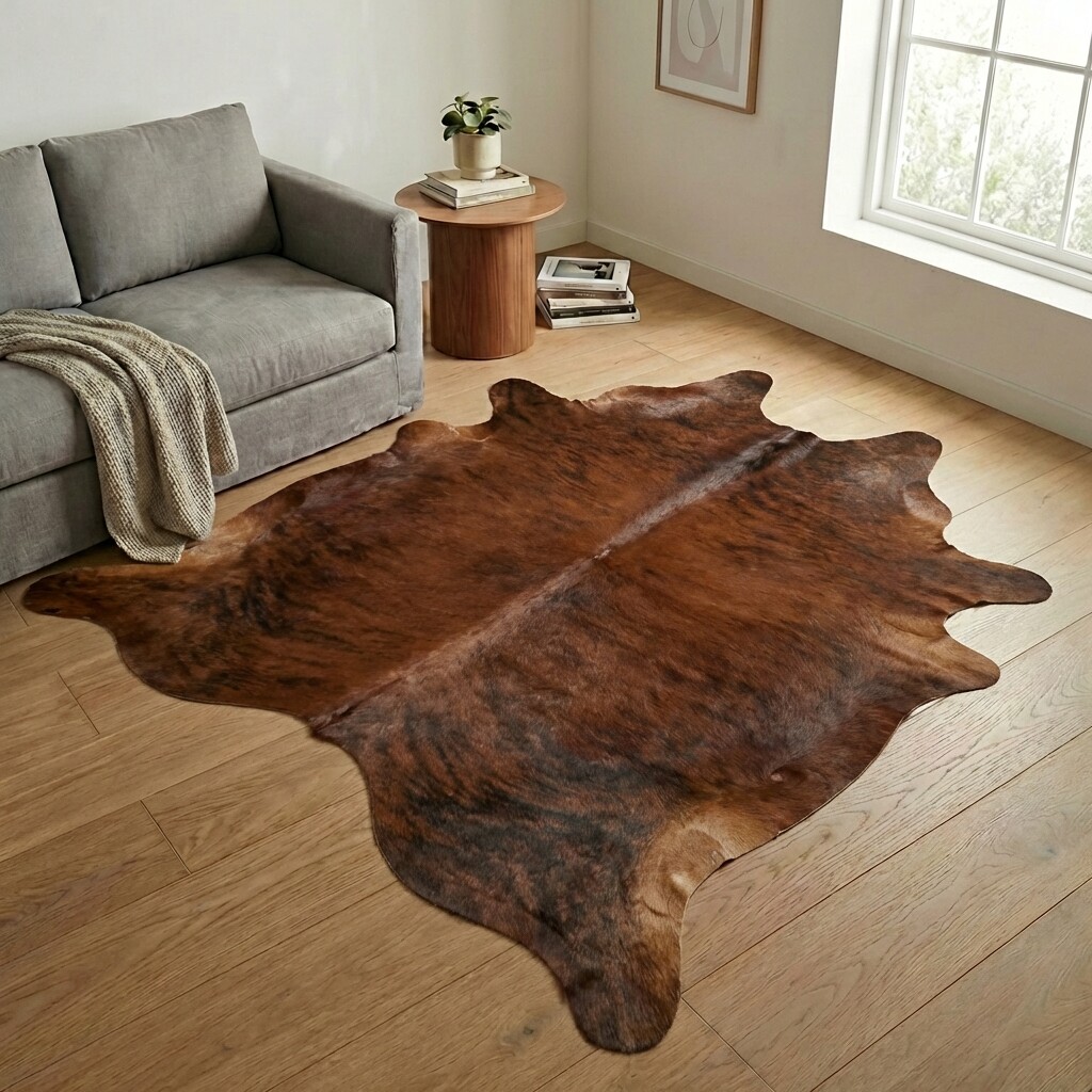 Tapis en peau de vache 243x218 cm - image 1
