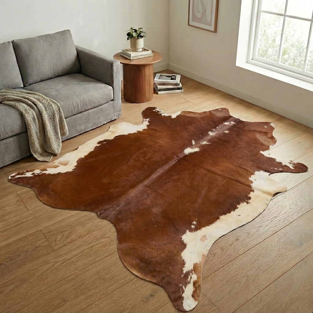 Tapis en peau de vache 231x230 cm - image 1
