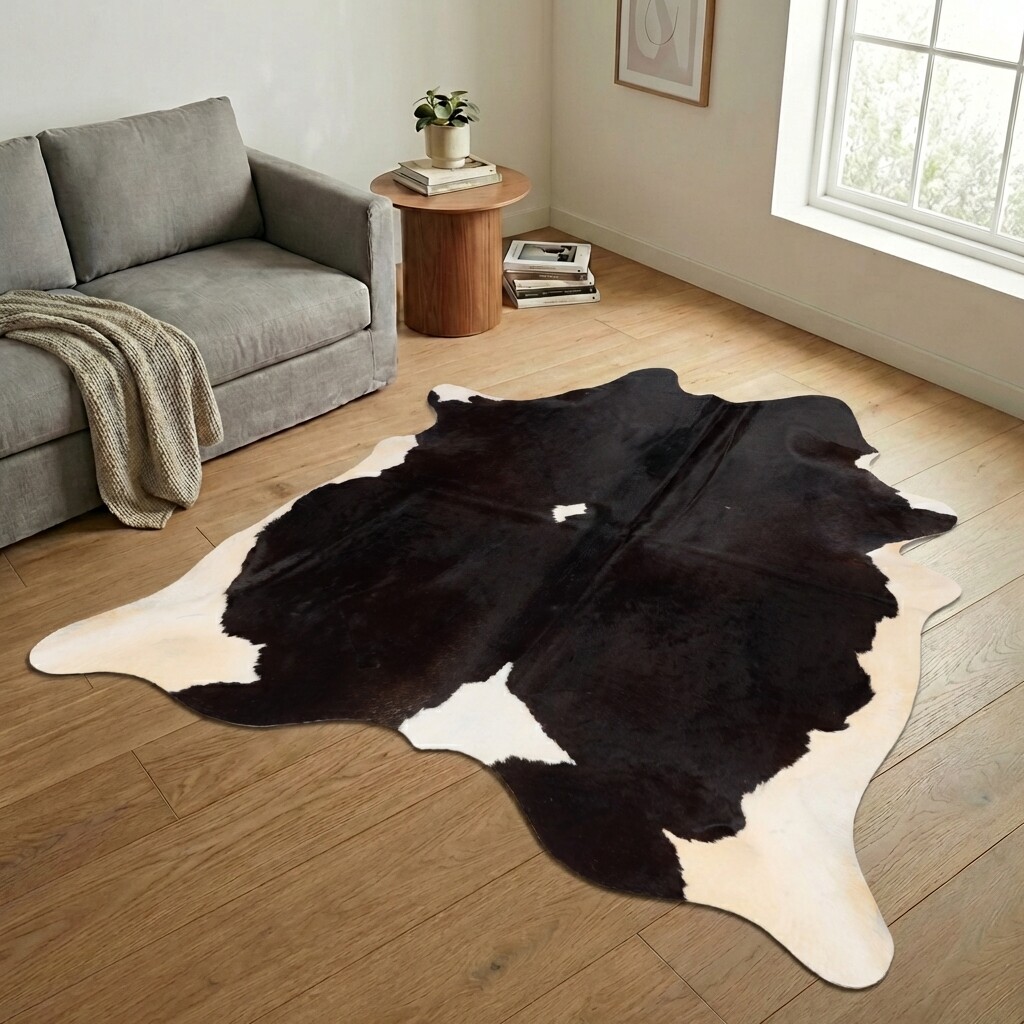 Tapis en peau de vache 241x213 cm - image 1