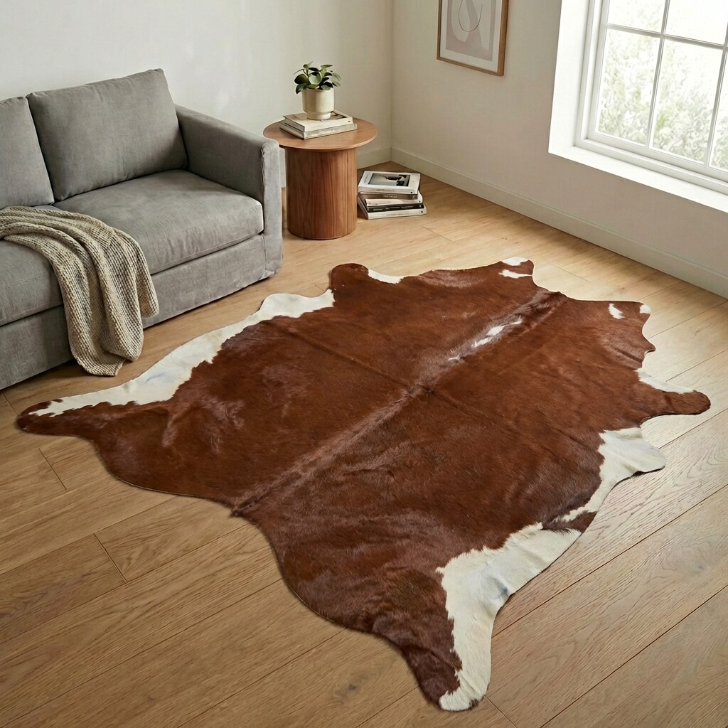 Tapis en peau de vache 237x226 cm - image 1