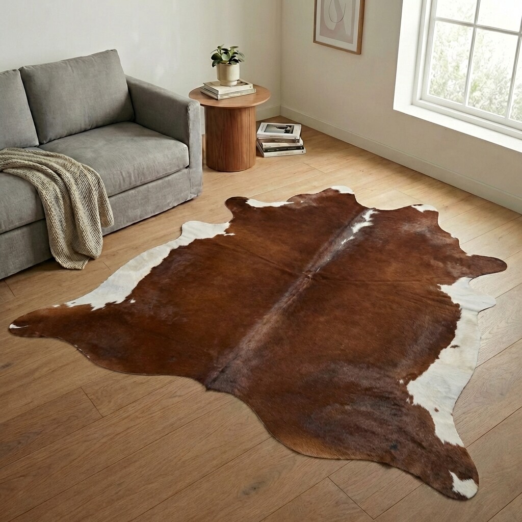Tapis en peau de vache 240x222 cm - image 1