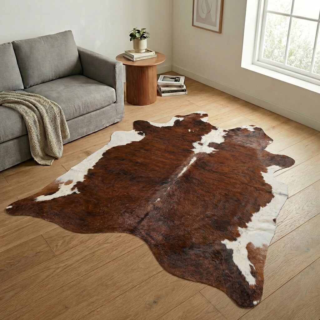 Tapis en peau de vache 240x216 cm - image 1