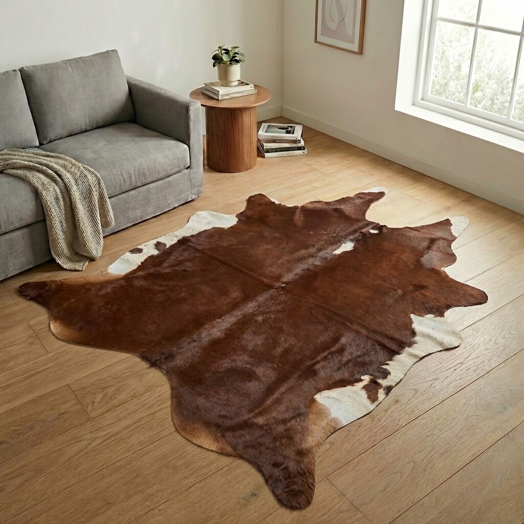 Tapis en peau de vache 238x235 cm - image 1