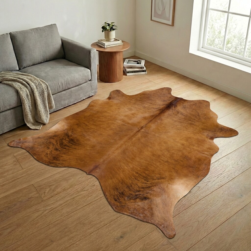 Tapis en peau de vache 224x222 cm - image 1