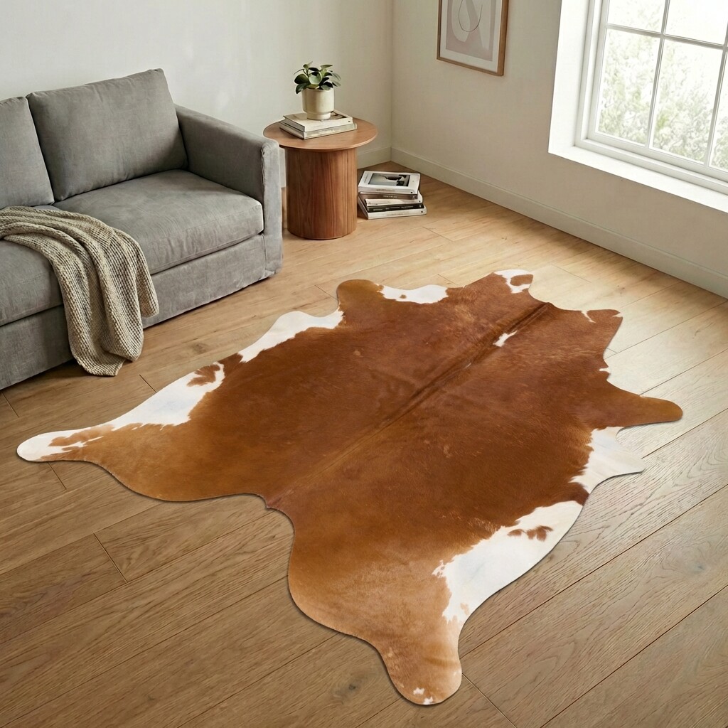 Tapis en peau de vache 248x227 cm - image 1