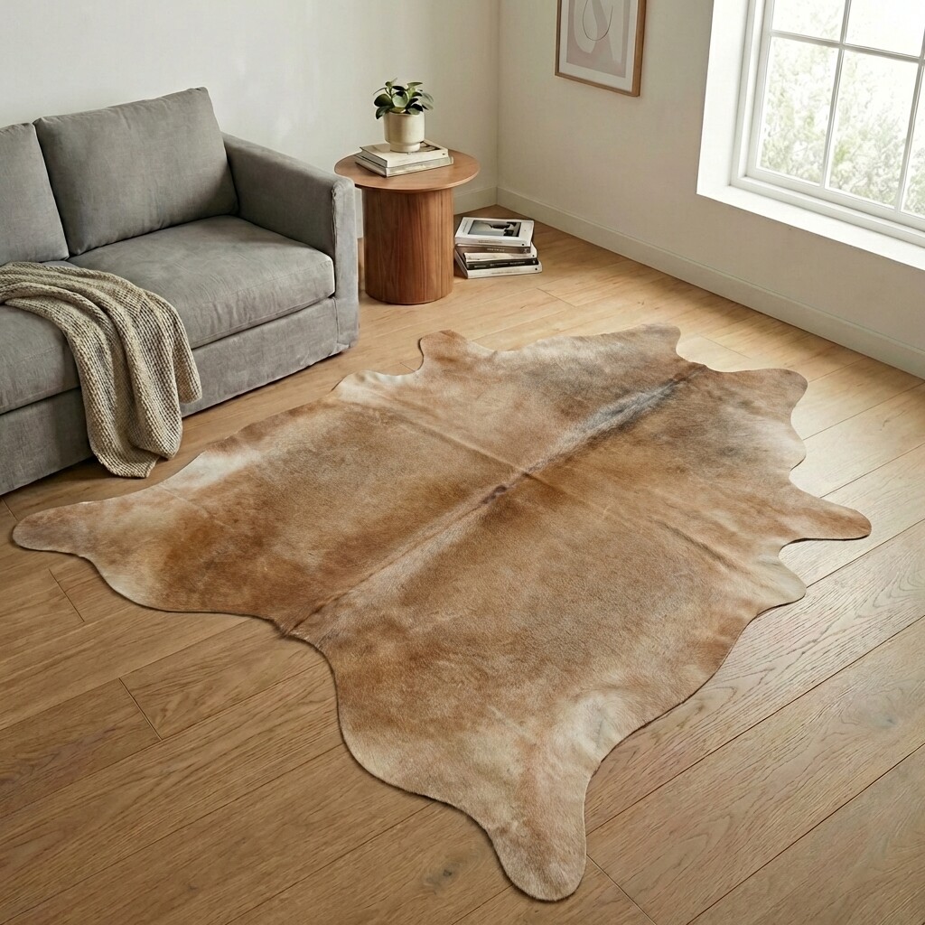 Tapis en peau de vache 246x231 cm - image 1