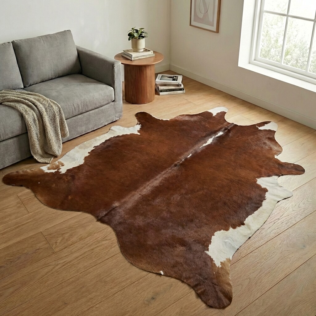 Tapis en peau de vache 265x241 cm - image 1