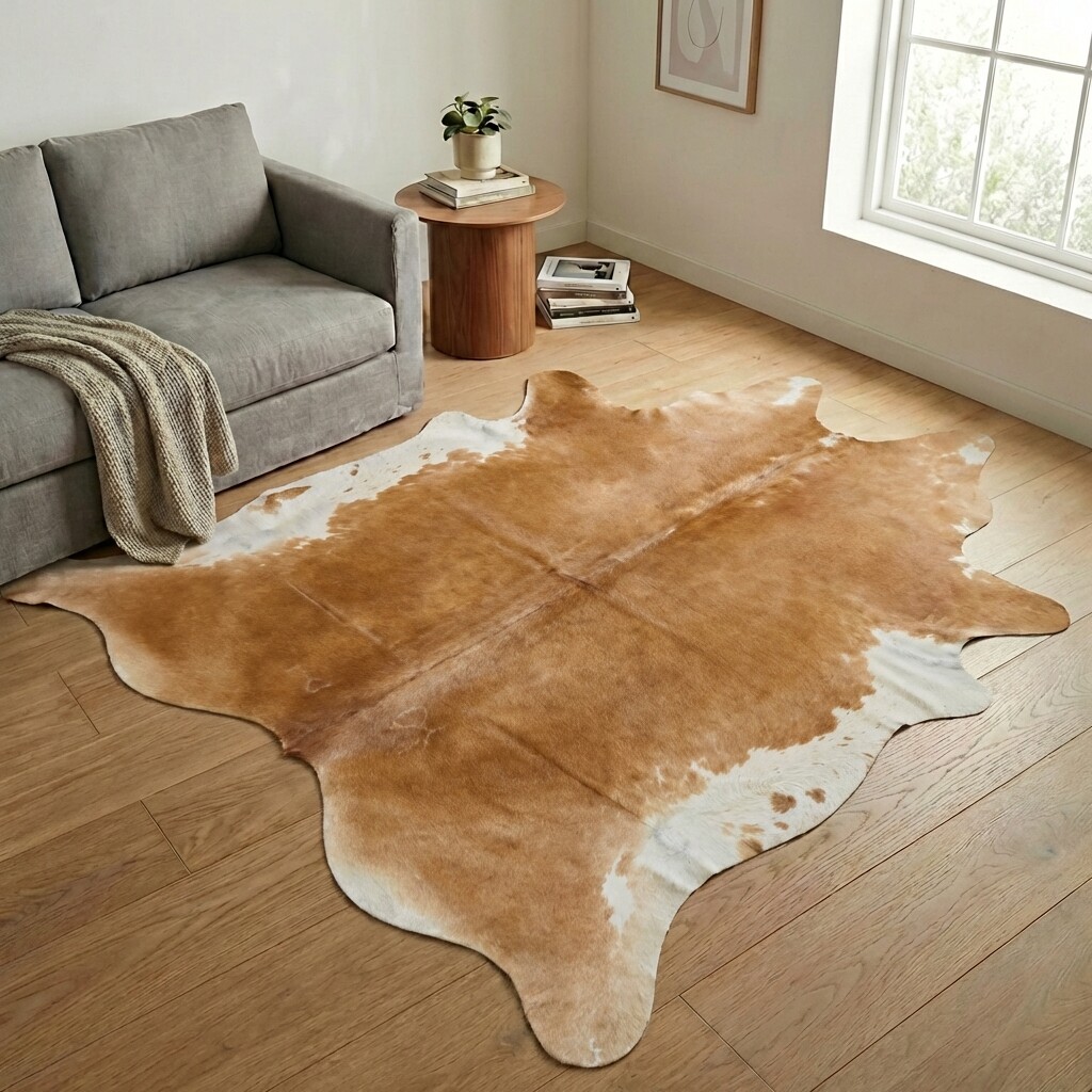 Tapis en peau de vache 244x238 cm - image 1