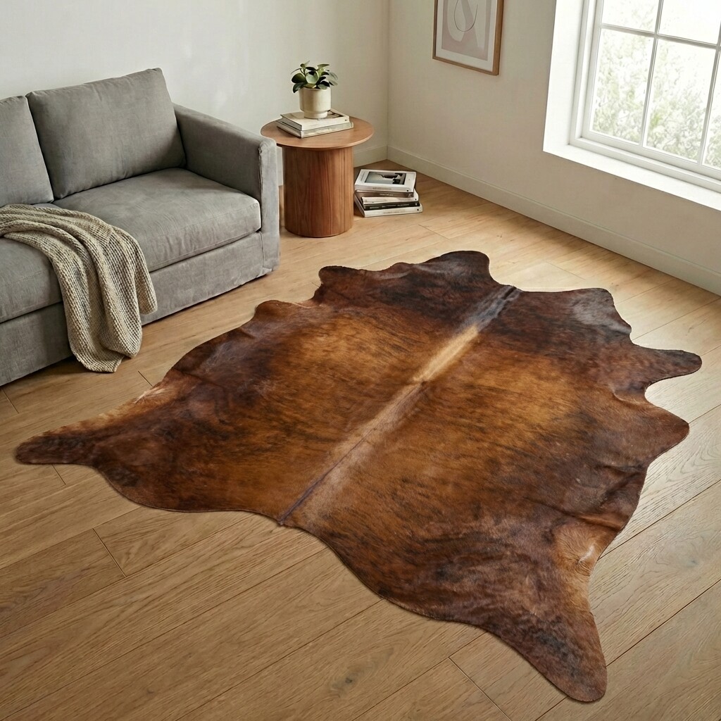 Tapis en peau de vache 233x228 cm - image 1