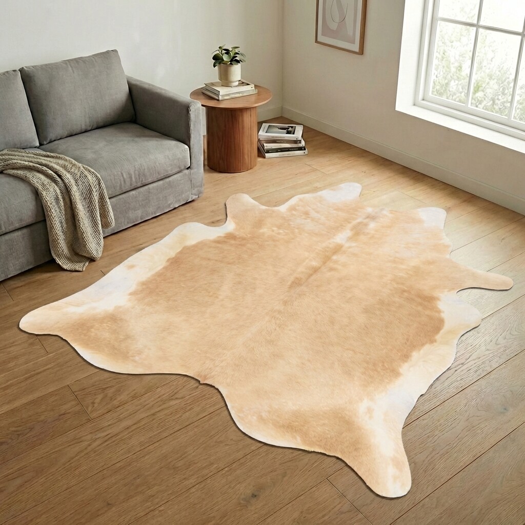 Tapis en peau de vache 231x225 cm - image 1