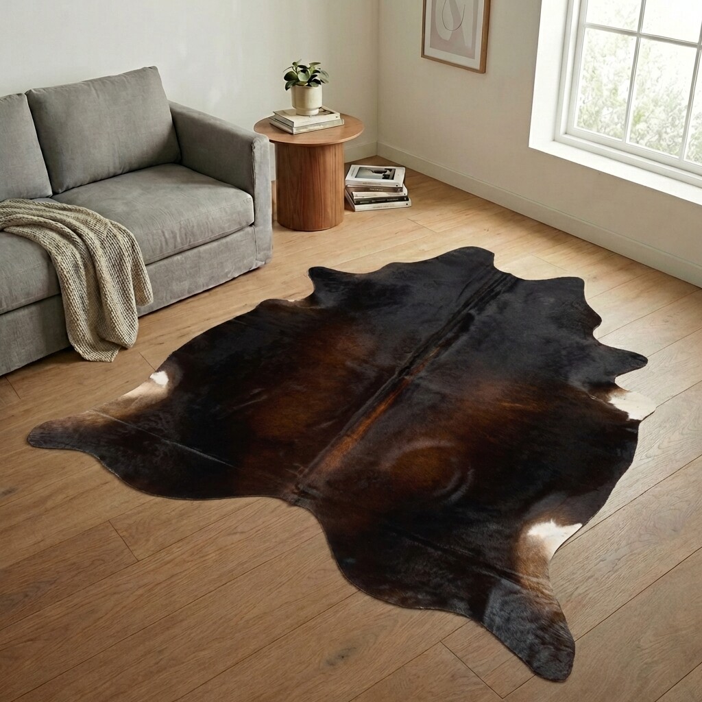 Tapis en peau de vache 244x228 cm - image 1