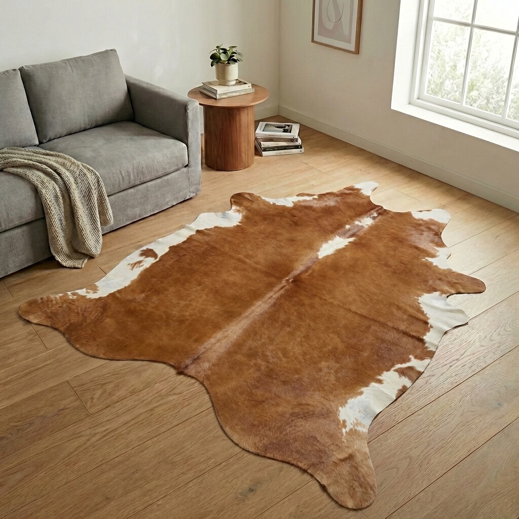 Tapis en peau de vache 256x222 cm - image 1