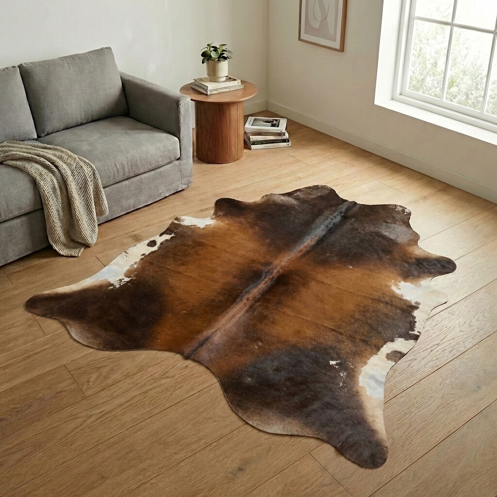 Tapis en peau de vache 237x218 cm - image 1