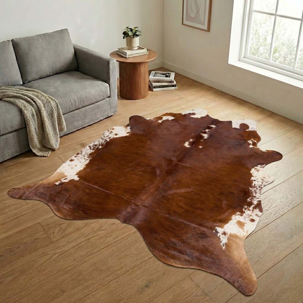 Tapis en peau de vache 230x230 cm - image 1