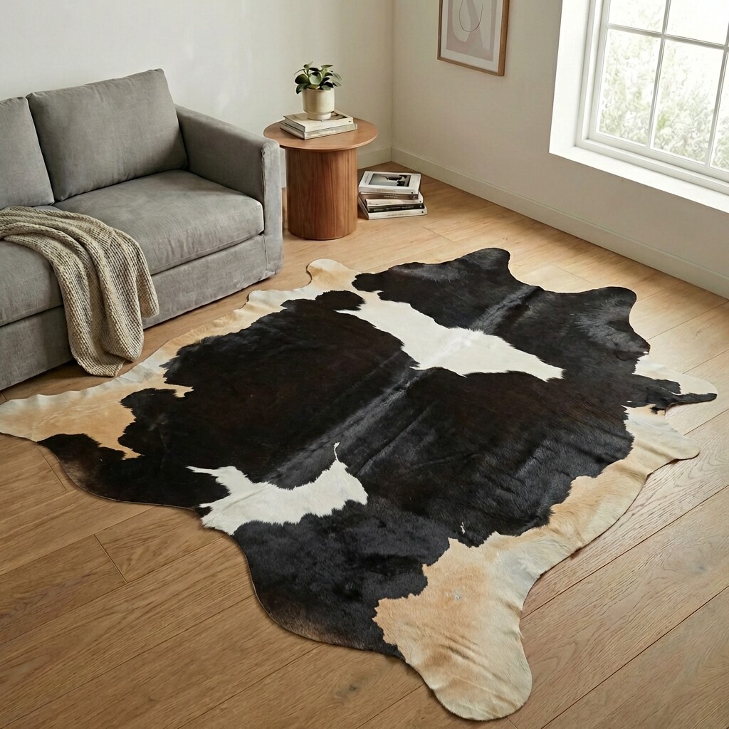Tapis en peau de vache 251x222 cm - image 1