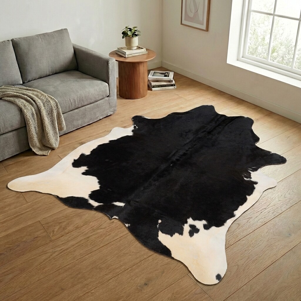 Tapis en peau de vache 252x223 cm - image 1