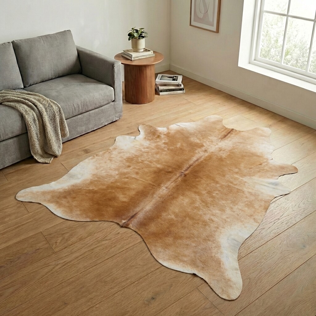 Tapis en peau de vache 254x224 cm - image 1