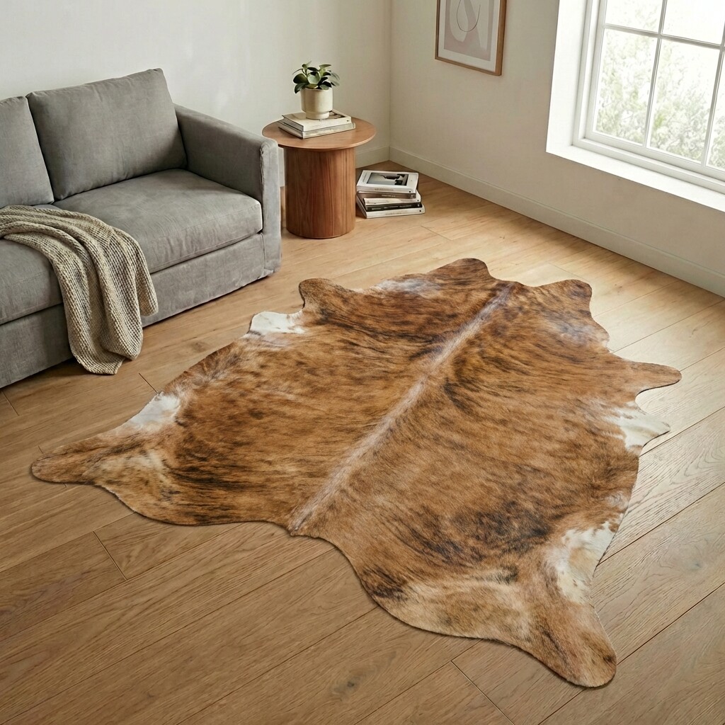 Tapis en peau de vache 241x224 cm - image 1